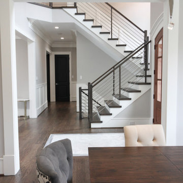 Project #72 | Modern Staircase with Horizontal Steel Rod Railing