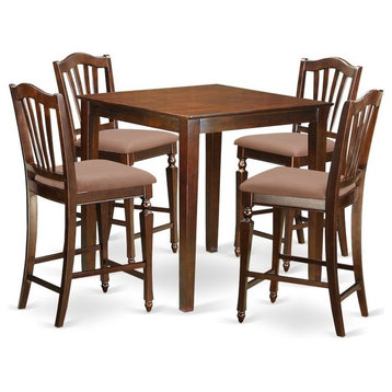 5-Piece Counter Height Set, Pub Table And 4 Kitchen Chairs