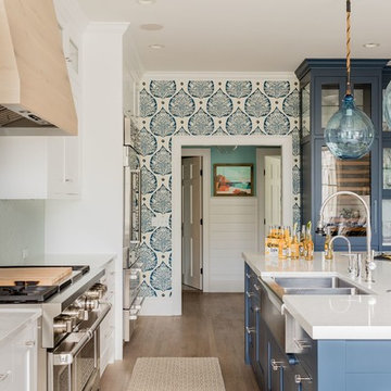 Blue and White Kitchen by the Ocean