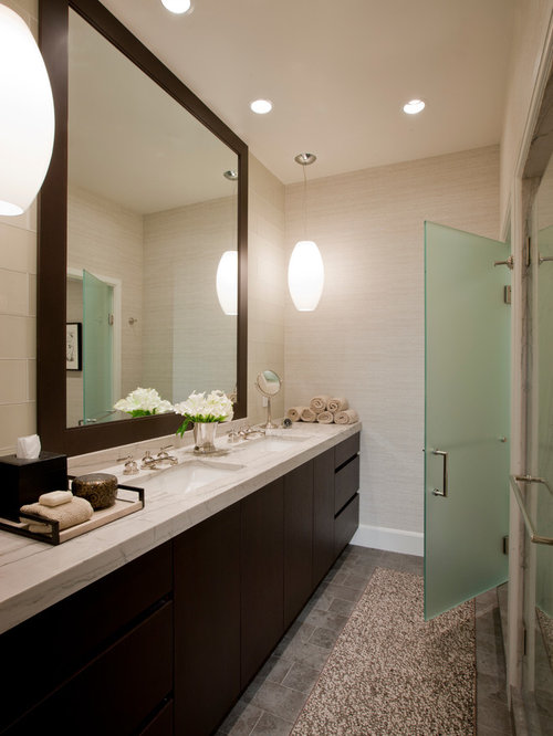 Framed Bathroom Mirror Design Ideas & Remodel Pictures | Houzz