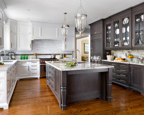 Two Color Kitchen Cabinets | Houzz