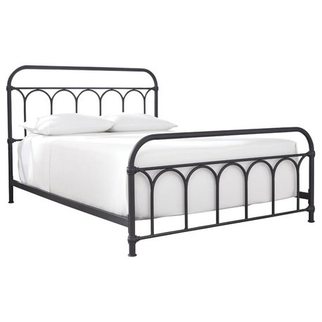 Nashburg Wrought Iron Metal Bed, Queen