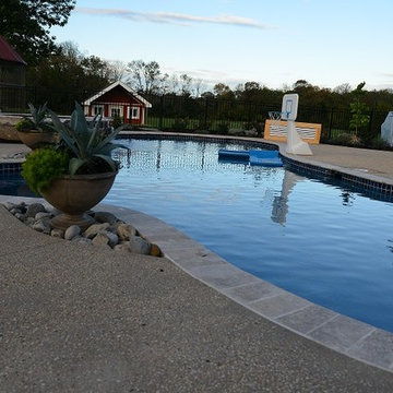 Residential Inground Pool with Sundeck and Spa