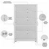 Universal 108W 6 Piece Modular Storage Set in White - Engineered Wood
