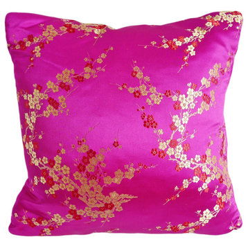 Fuchsia Pink Satin Pillow