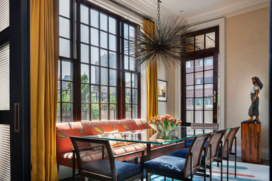 Inspiration for a contemporary dining room remodel in New York