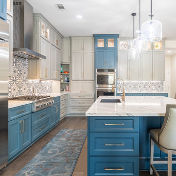 Colorful Oasis: A Dream Kitchen with Vibrant Patterns and Personality