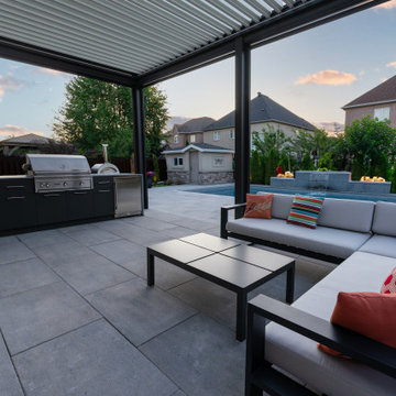 Complete Backyard Transformation with Pool, Fire Feature & Outdoor Kitchen