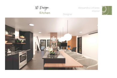 Home design - contemporary home design idea in Atlanta
