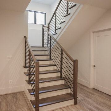 Project #79 | Minimalist Staircase with Black Horizontal Rods