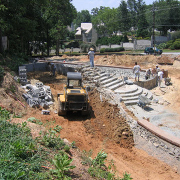 Construction Process- Staircase and Serpentine walls