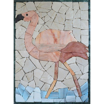 Pink Flamingo II, Mosaic Design 24"x32"