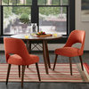 INK+IVY Nola Dining Chairs Set of 2, Orange/Dark Brown
