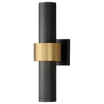 Reveal Outdoor LED Outdoor Wall Sconce in Black / Gold