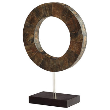Cyan Design Small Portal Sculpture, Brown/Stainless Steel