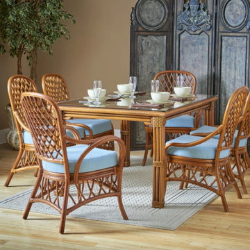 South Sea Rattan Antigua Rectanglar Dining Table (Glass Included) Out Of Stock