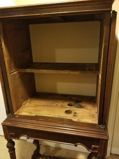 How To Reuse Antique Radio Cabinet