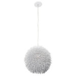 Varaluz Lighting - Varaluz Lighting Urchin - One Light Pendant, White Finish - Sea urchins are simple, geometric-shaped creatures with telltale barbs that inhabit all oceans. They are also creatures that inspire poetic words and light fixtures alike. Hand crafted. Hand-forged steel has 70% or greater recycled content. Low-VOC finish. Nature inspired.