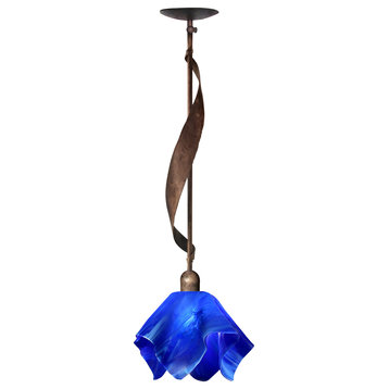Sweetgrass Pendant Brown With Brown Highlights, Cobalt Blue