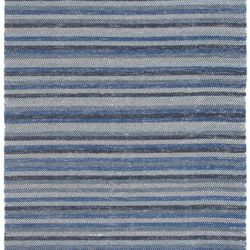 Safavieh Striped Kilim Stk421a Handwoven Blue Rug