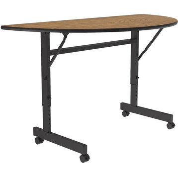 Correll 24"W x 48"D Econline Flip Top Tables in Medium Oak