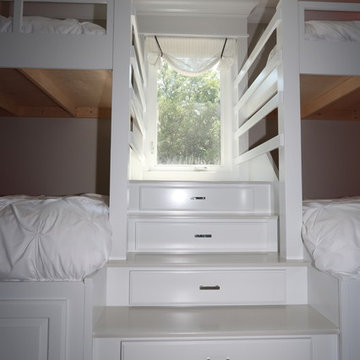 Quadruple bunk beds with storage galore