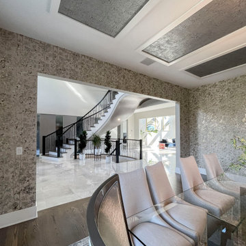 Project #114 | Freestanding Curved Foyer Staircase