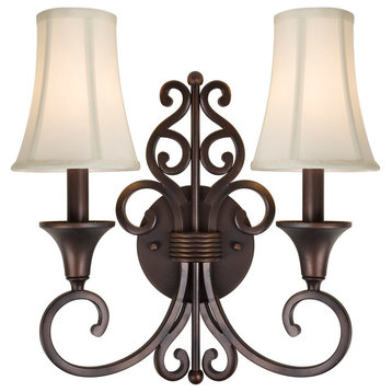 Signature 2 Light Wall Sconce in Antique Bronze