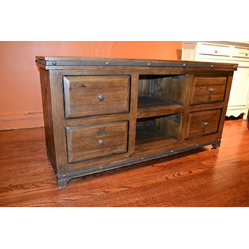 Addison Rustic Distressed Solid Wood Credenza TV Stand