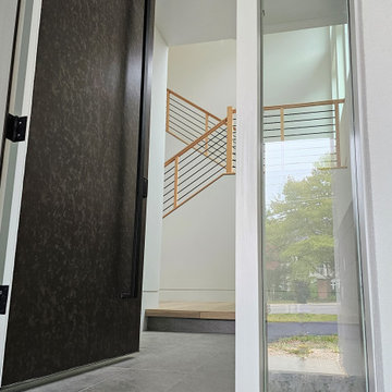 Project #108 | Red Oak Staircase in Light-Filled Space