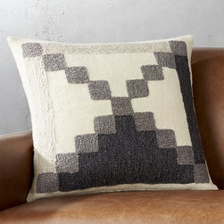 18" Lumi Grey and White Pillow | CB2 - Bed Pillows