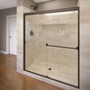 Classic Semi-Frameless Sliding Shower Door, 56-60", Clear, Oil Rubbed Bronze