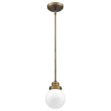 Acclaim Lighting IN21220 Portsmith 1 Light 6"W Mini Pendant - Raw Brass