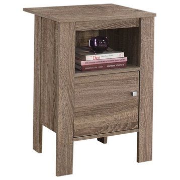 Accent Table Side End Nightstand Lamp Storage Bedroom Laminate Brown