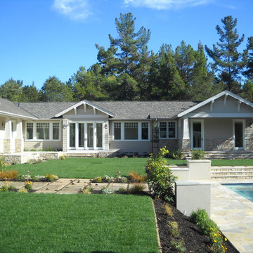 Casual Los Altos Hills Craftsman in Stone and Shingle