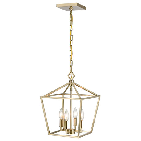 4-Light 12" Modern Gold Pendant