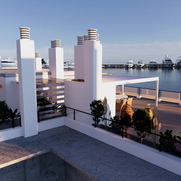 Terrasse vue de l'arrière