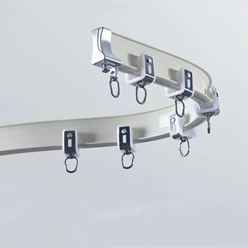 Custom Ceiling/Wall Drapery Track With Valance Rail For Bay Windows
