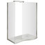 Pacific Curved Walk-In Shower Enclosure With Polished Chrome Frame