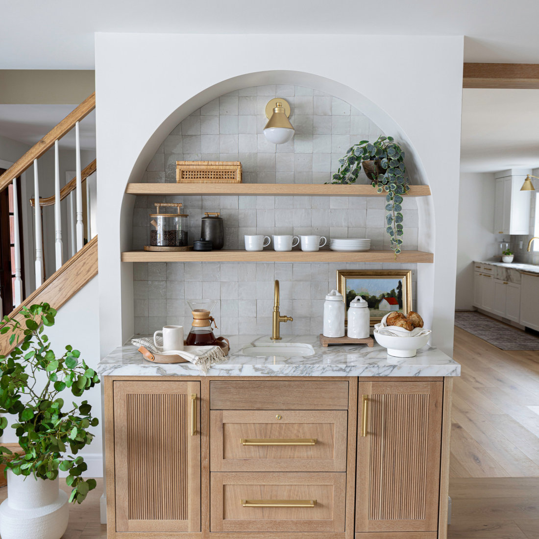 Transitional Home Bar