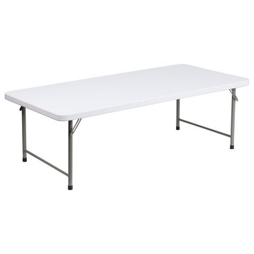 30''W x 60''L x 19''H Kid's Granite White Plastic Folding Table [RB-3060-KID-GG]