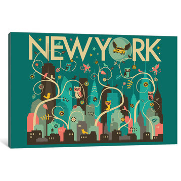 "Wild New York" Print by Jazzberry Blue, 40"x26"x1.5"