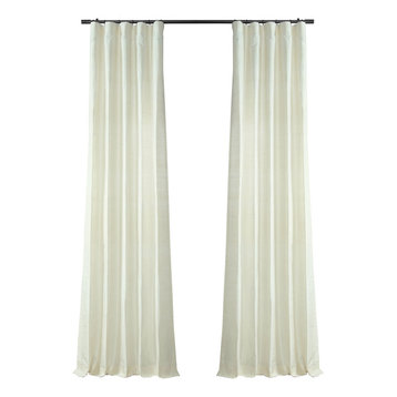 Pearl Textured Dupioni Silk Curtain Single Panel, 50"x96"