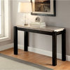 Furniture of America Explenich Marble Top Console Table in Ivory