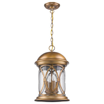 Acclaim Lincoln 4-Light Outdoor Hanging Lantern 1533ATB, Antique Brass