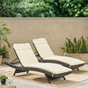 GDF Studio Lakeport Outdoor Adjustable Chaise Lounge Chairs, Set of 2