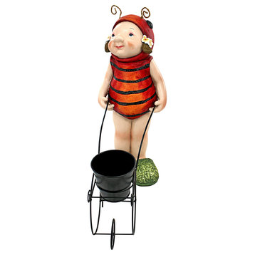 Polly The Lady Bug Fairy Statue