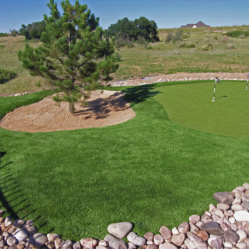 Putting Green with a Unique Sand Trap