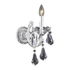 Karla Wall Sconce With Heirloom Hand-Cut Crystals, Clear