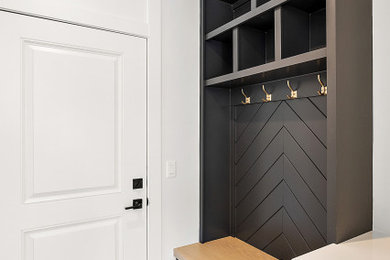 Entryway - transitional entryway idea in Detroit